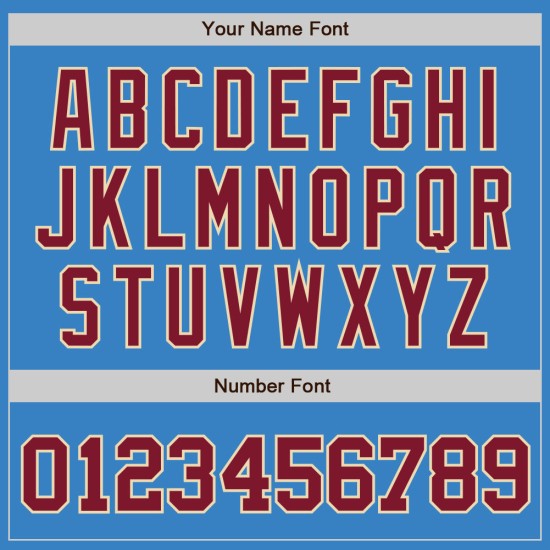 Benutzerdefinierte Creme Crimson-City Jersey Pulver Authentisches Baseball Blau Benutzerdefinierte Creme Crimson-City Jersey Pulver Authentisches Baseball Blau