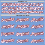 Mode Benutzerdefinierte Weiß-Rot Jersey Fade Light Baseball Blau