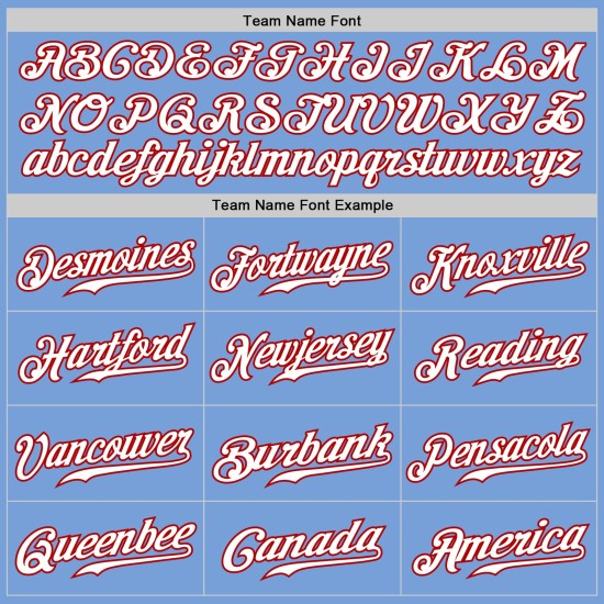 Mode Benutzerdefinierte Weiß-Rot Jersey Fade Light Baseball Blau