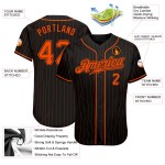 Benutzerdefinierte schwarz orange Nadelstreifen orange-schwarz authentische Baseball Jersey Benutzerdefinierte schwarz orange Nadelstreifen orange-schwarz authentische Baseball Jersey