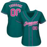 Custom Jersey Baseball Pink-Weiß Teal Authentic Custom Jersey Baseball Pink-Weiß Teal Authentic