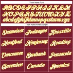 Jersey Weiß-Gold Cropped Damen Custom Crimson Baseball V-Ausschnitt