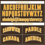 Individuelles braun-gold-weißes Baseball-Trikot