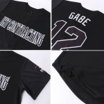 Benutzerdefiniertes schwarz-graues Baseball-Trikot