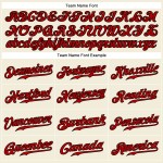 Benutzerdefinierte Creme Schwarz Nadelstreifen Rot-Schwarz Authentic Baseball Jersey Benutzerdefinierte Creme Schwarz Nadelstreifen Rot-Schwarz Authentic Baseball Jersey