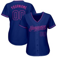 Authentisches Royal Royal-Pink Jersey Custom Baseball