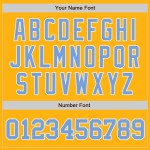 Baseball Gold Blau-Weiß Custom Jersey Light Authentic