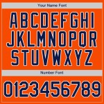 Benutzerdefiniertes authentisches orange-marineblau-weißes Baseballtrikot Benutzerdefiniertes authentisches orange-marineblau-weißes Baseballtrikot