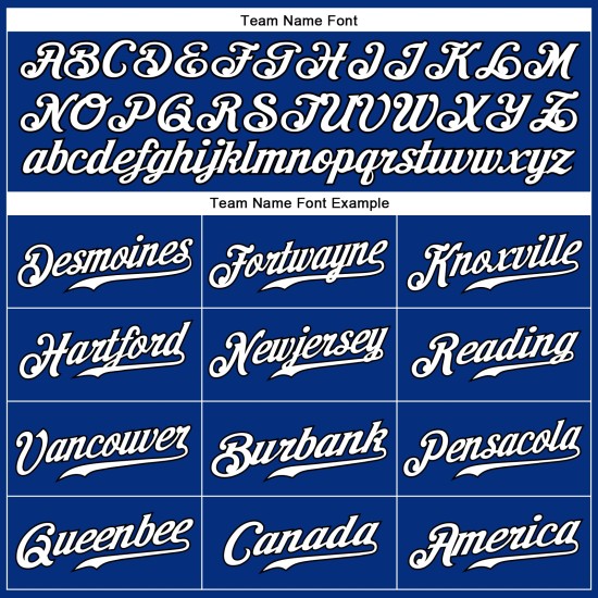 Ärmelloses Weiß-Schwarzes Trikot Custom Baseball Authentic Royal