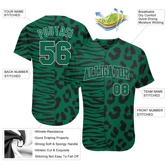 Streifen Authentische Jersey Leopard Design Custom Skin Baseball 3D Muster Zebra