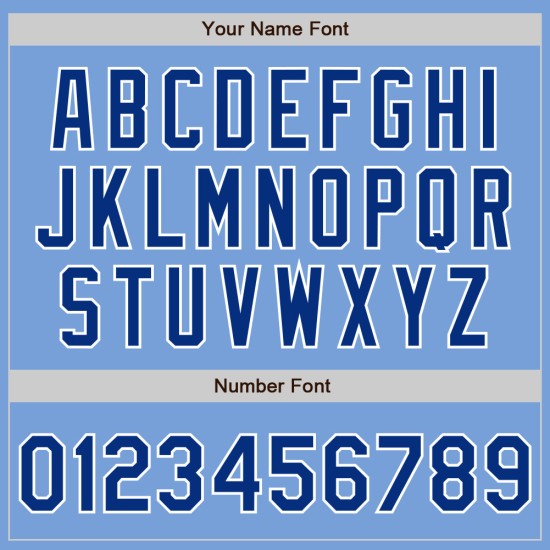 Jersey Blue Light Baseball Authentic Royal-Weiß Custom