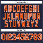 Orange-Weiß Baseball Jersey Custom V-Ausschnitt Cropped Navy Damen