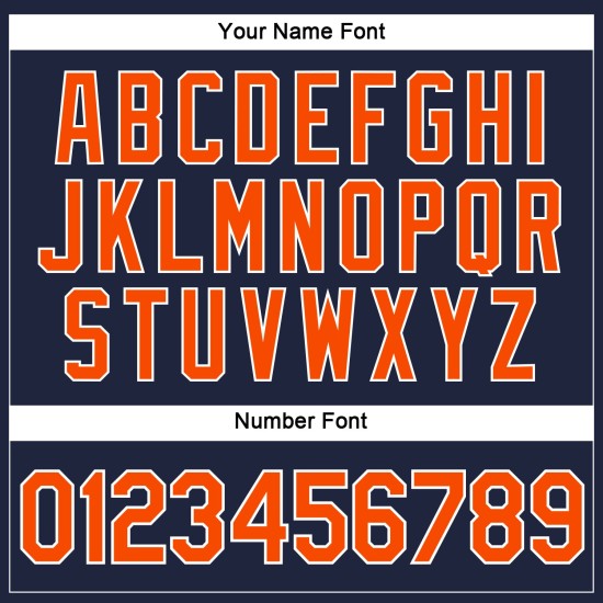 Orange-Weiß Baseball Jersey Custom V-Ausschnitt Cropped Navy Damen