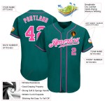 Custom Jersey Baseball Pink-Weiß Teal Authentic Custom Jersey Baseball Pink-Weiß Teal Authentic