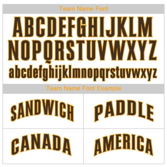 Benutzerdefinierte weiß braun Nadelstreifen braun-gold Baseball Jersey Benutzerdefinierte weiß braun Nadelstreifen braun-gold Baseball Jersey