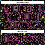 Benutzerdefinierte Graffiti Muster Schwarz-Rosa 3D Neon Splatter Authentic Baseball Jersey Benutzerdefinierte Graffiti Muster Schwarz-Rosa 3D Neon Splatter Authentic Baseball Jersey