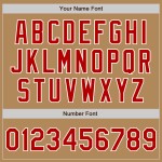 Gold Authentic Old Jersey Baseball Custom Rot-Weiß