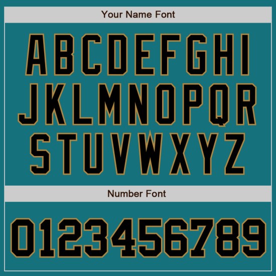 Teal Jersey Gold Authentic Baseball Schwarz-Old Custom Teal Jersey Gold Authentic Baseball Schwarz-Old Custom