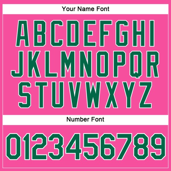 Baseball Damen Trikot V-Ausschnitt Kelly Custom Cropped Grün-Weiß Rosa