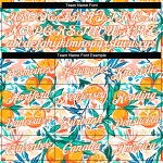 Baseball Jersey Cropped Fruits Weiß Custom Damen V-Ausschnitt 3D Weiß-Orange