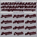 Grau Baseball Tone Schwarz-Crimson Zwei Custom Authentic Jersey