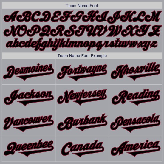 Grau Baseball Tone Schwarz-Crimson Zwei Custom Authentic Jersey