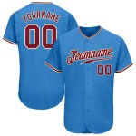 Benutzerdefinierte Creme Crimson-City Jersey Pulver Authentisches Baseball Blau Benutzerdefinierte Creme Crimson-City Jersey Pulver Authentisches Baseball Blau