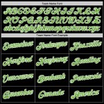 Benutzerdefiniertes authentisches Baseball-Trikot in Schwarz-Neongrün-Weiß