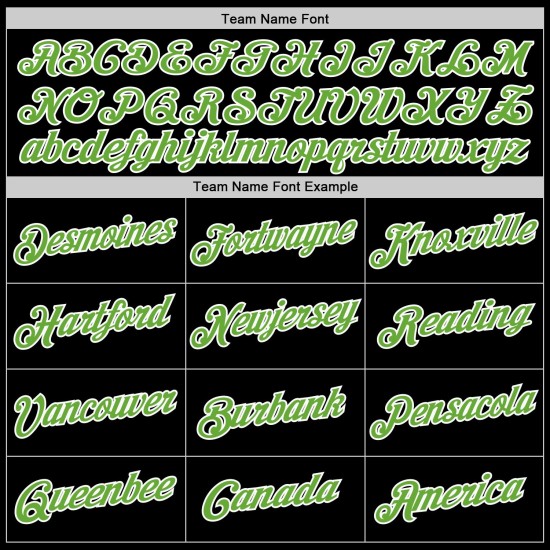 Benutzerdefiniertes authentisches Baseball-Trikot in Schwarz-Neongrün-Weiß