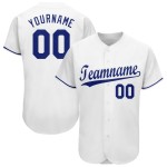 Individuelles weißes Royal-Baseballtrikot