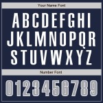 Grau-Weißes Baseball-Trikot Custom Navy Authentic