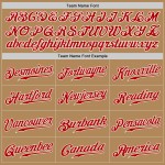 Gold Authentic Old Jersey Baseball Custom Rot-Weiß