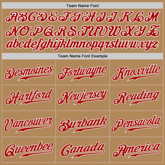 Gold Authentic Old Jersey Baseball Custom Rot-Weiß