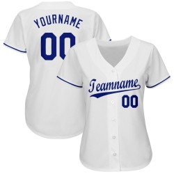 Individuelles weißes Royal-Baseballtrikot