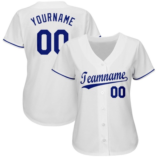 Individuelles weißes Royal-Baseballtrikot