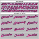 Leichte Damen Schwarz-Rosa Blau Grau Baseball Cropped Jersey Custom V-Ausschnitt