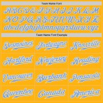 Baseball Gold Blau-Weiß Custom Jersey Light Authentic