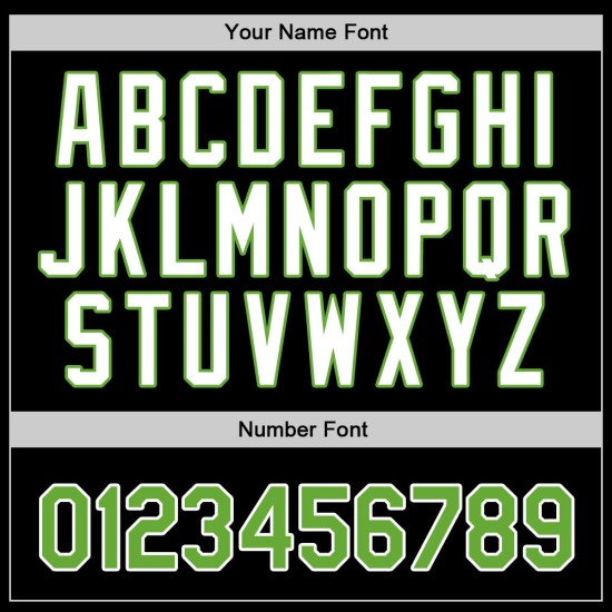 Benutzerdefiniertes authentisches Baseball-Trikot in Schwarz-Neongrün-Weiß