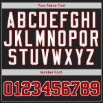 Benutzerdefinierte schwarz rot-grau authentische Split Fashion Baseball Jersey Benutzerdefinierte schwarz rot-grau authentische Split Fashion Baseball Jersey