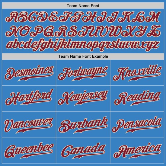 Benutzerdefinierte Creme Crimson-City Jersey Pulver Authentisches Baseball Blau Benutzerdefinierte Creme Crimson-City Jersey Pulver Authentisches Baseball Blau