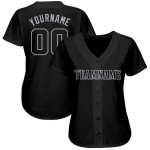 Benutzerdefiniertes schwarz-graues Baseball-Trikot
