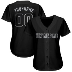 Benutzerdefiniertes schwarz-graues Baseball-Trikot