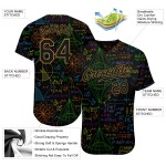 Musterdesign Benutzerdefiniertes Baseball-Mathe-Trikot Authentic 3D