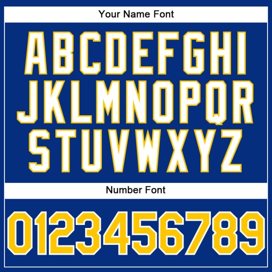 Benutzerdefinierte Royal Weiß Nadelstreifen Gold-Weiß Authentic Baseball Jersey Benutzerdefinierte Royal Weiß Nadelstreifen Gold-Weiß Authentic Baseball Jersey