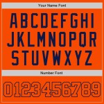 Benutzerdefiniertes authentisches orange-marineblaues Baseballtrikot Orange