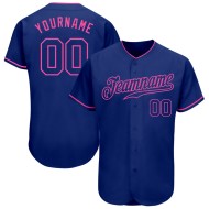 Authentisches Royal Royal-Pink Jersey Custom Baseball