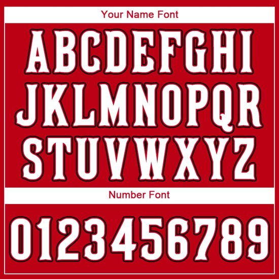 Benutzerdefiniertes rot-weiß-schwarzes Baseballtrikot Benutzerdefiniertes rot-weiß-schwarzes Baseballtrikot