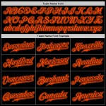 Benutzerdefinierte schwarz orange Nadelstreifen orange-schwarz authentische Baseball Jersey Benutzerdefinierte schwarz orange Nadelstreifen orange-schwarz authentische Baseball Jersey