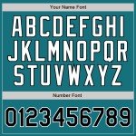 Benutzerdefiniertes Teal Black Pinstripe Schwarz-Weiß Authentic Baseball Jersey