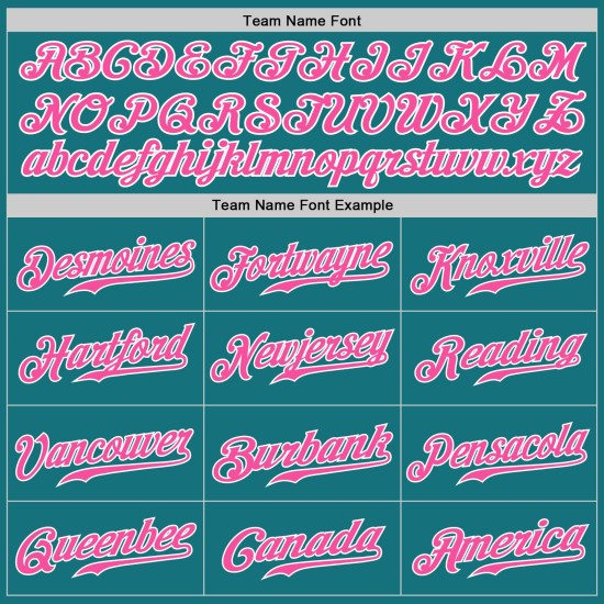 Custom Jersey Baseball Pink-Weiß Teal Authentic Custom Jersey Baseball Pink-Weiß Teal Authentic